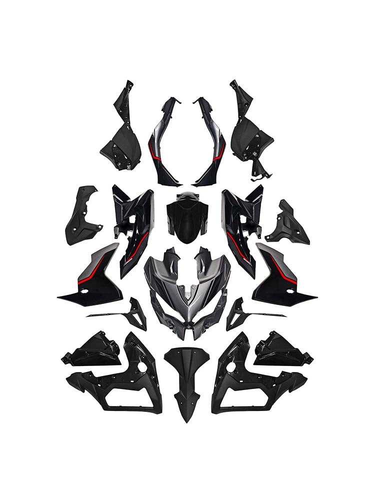 Amotopart 2019-2024 Kawasaki Versys 1000 Gray Black Red Fairing Kit