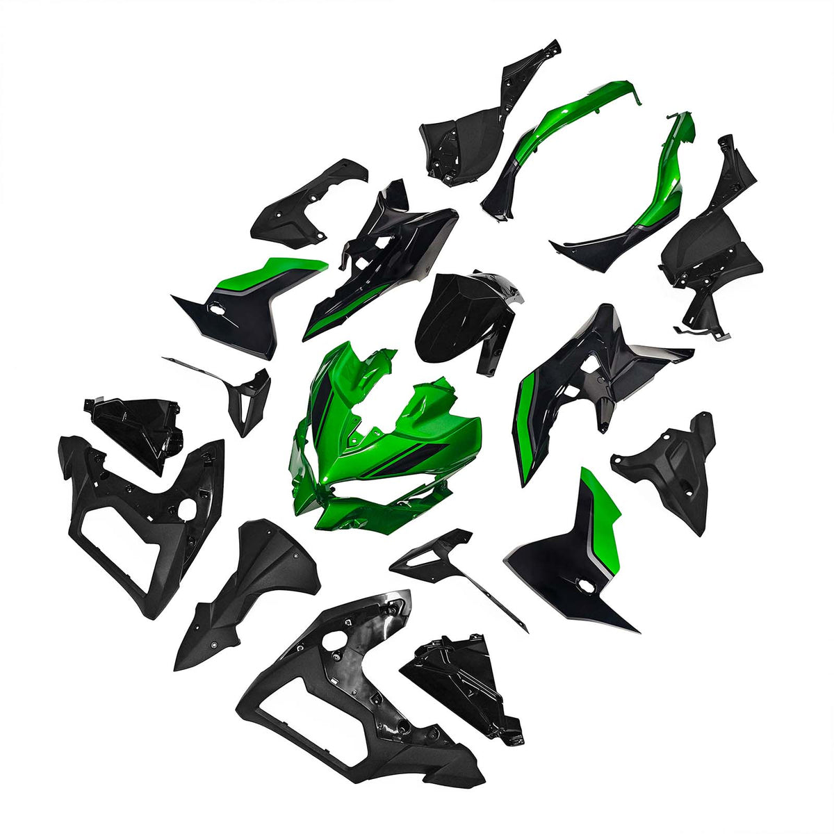 Sada kapotáže Amotopart 2019-2024 Kawasaki Versys 1000 Green Black