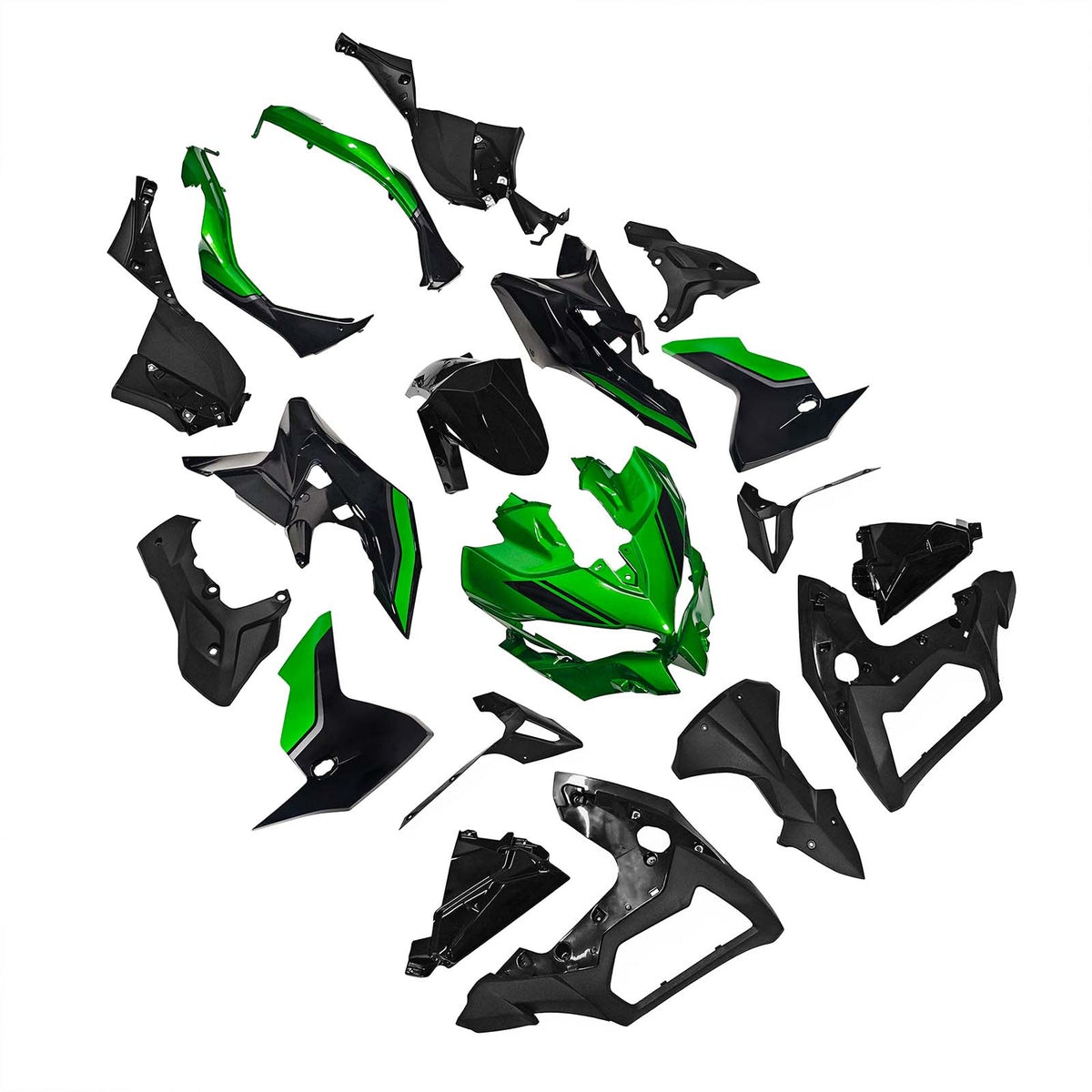 Sada kapotáže Amotopart 2019-2024 Kawasaki Versys 1000 Green Black