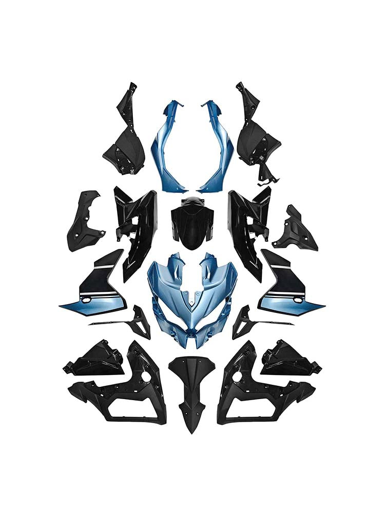 Amotopart 2019-2024 Kawasaki Versys 1000 Blue Black White Fairing Kit