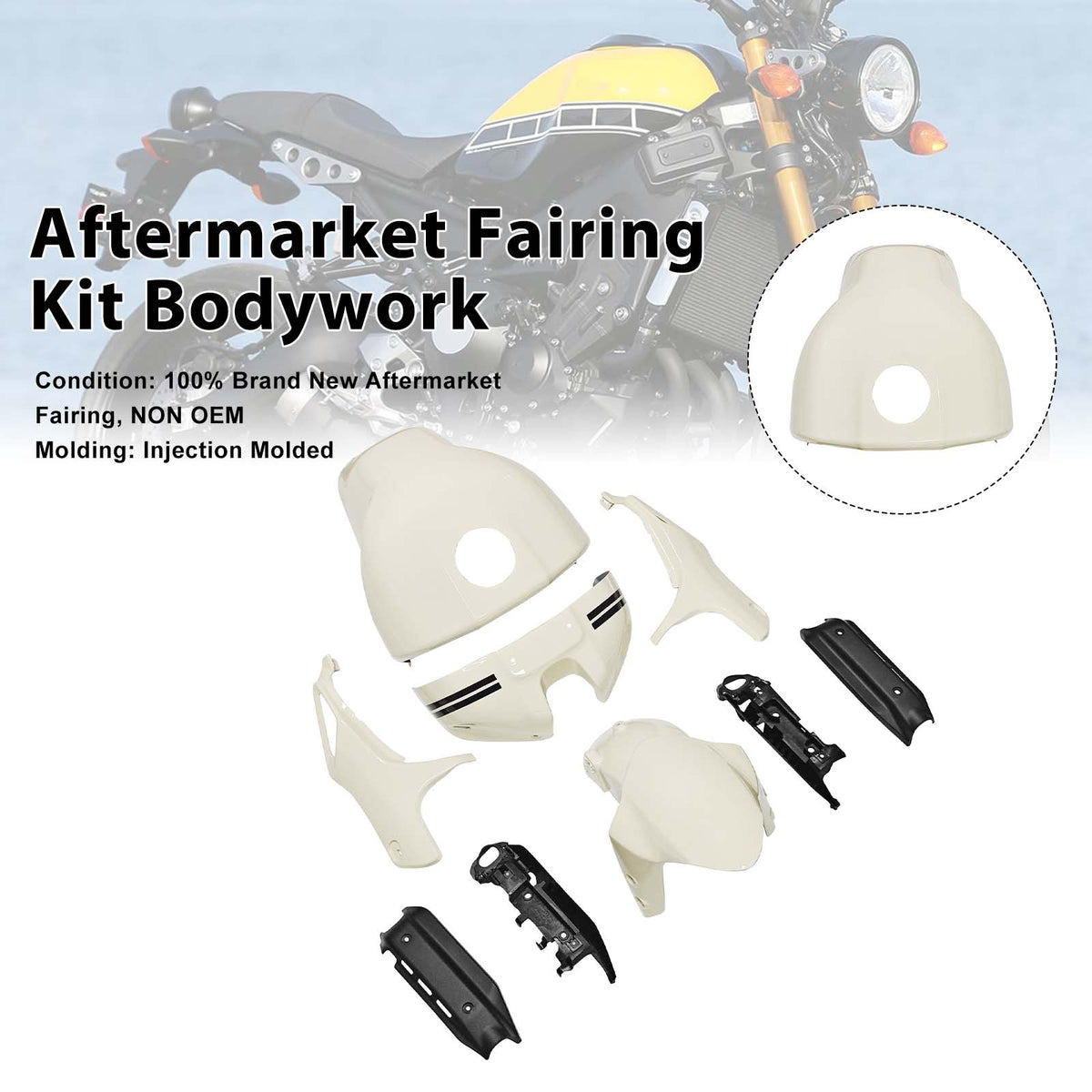 Amotopart 2022-2026 Yamaha XSR900 crème kuipset