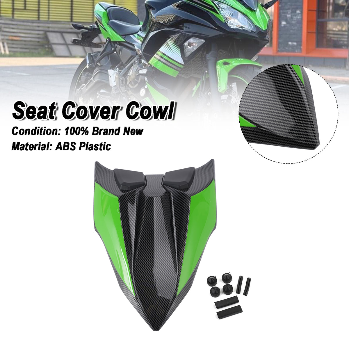 Couvercle de carénage de capot de siège arrière Kawasaki Z650 Ninja 650 ER6F 2017-2026