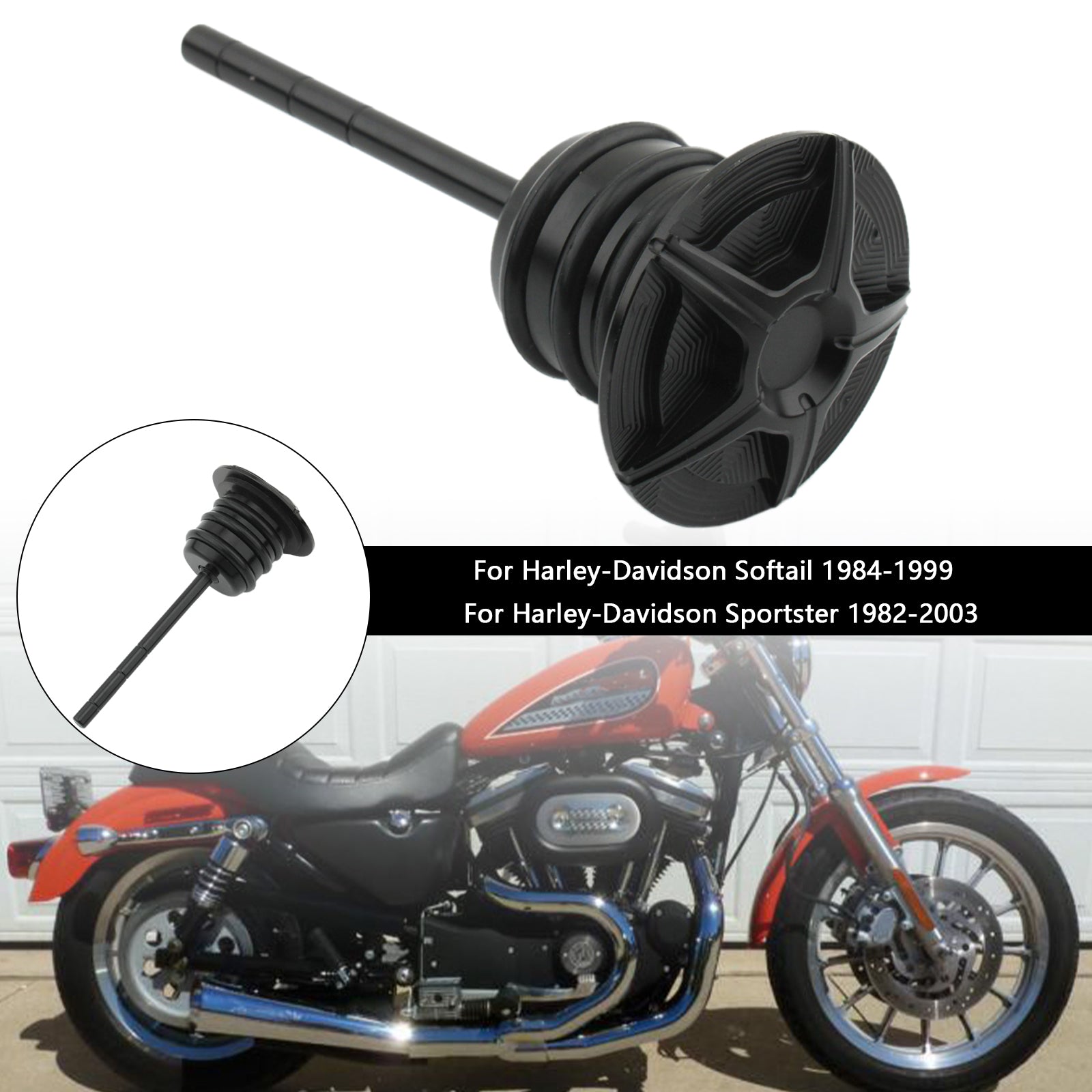 Softail 84-99 Sportster 82-03 Oil Dipstick Tank Cap Plug