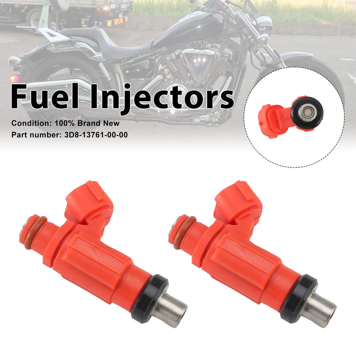 2 szt. Wtryskiwaczy paliwa Yamaha V-STAR1300 STRYKER 3D8-13761-00-00