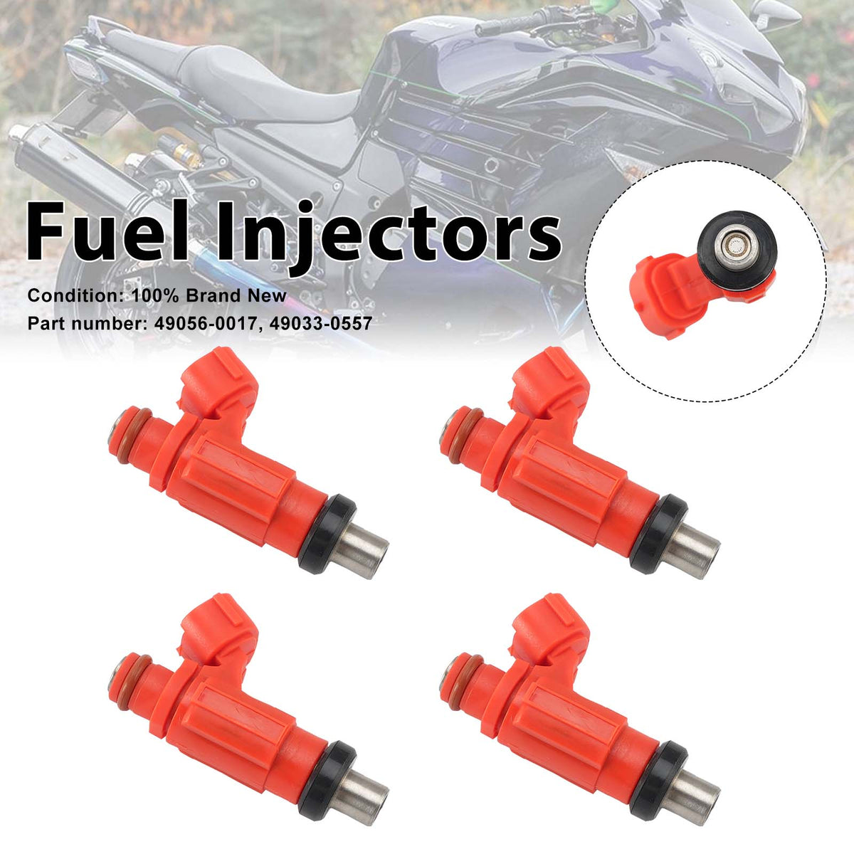 4PC 2012-2025 Kawasaki ZX-14R Einspritzdüsen 49056-0017 49033-0557