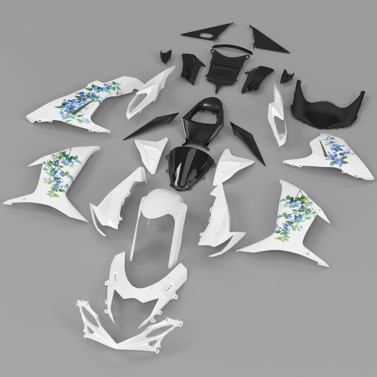 Zestaw owiewek Amotopart 2011-2026 Suzuki GSXR 600/750 K11 Biały Niebieski Zielony