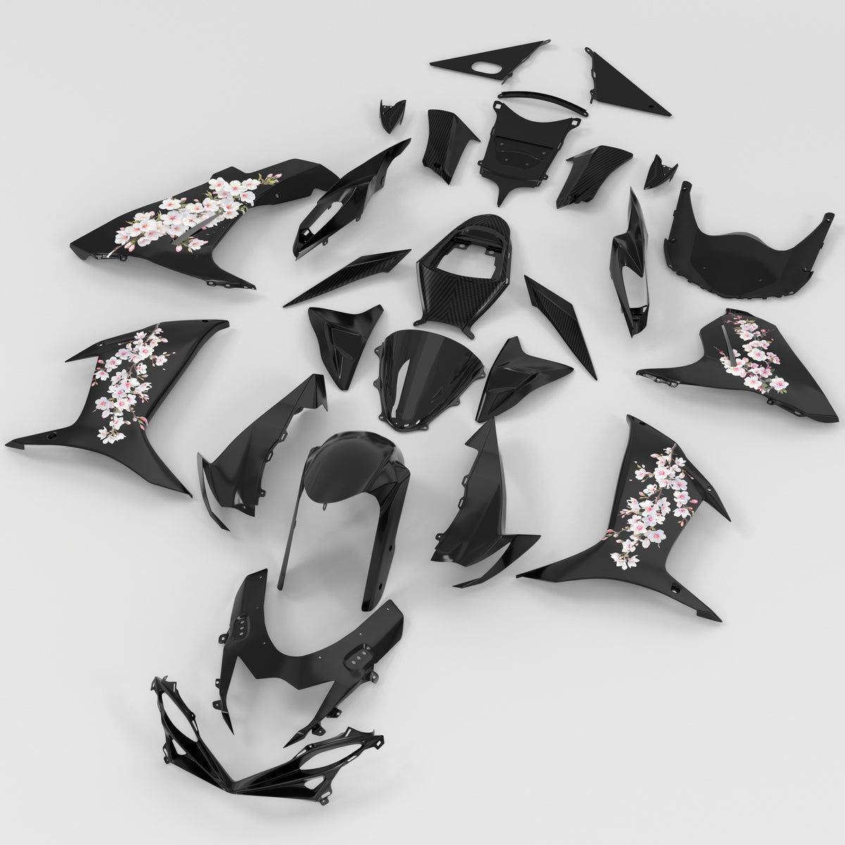 Amotopart 2011-2026 Suzuki GSXR 600/750 K11 Kit de carénage noir rose blanc