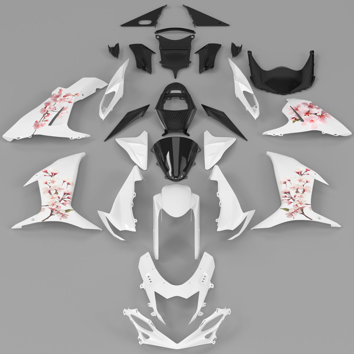 Amotopart 2011-2026 Suzuki GSXR 600/750 K11 White Red Fairing Kit