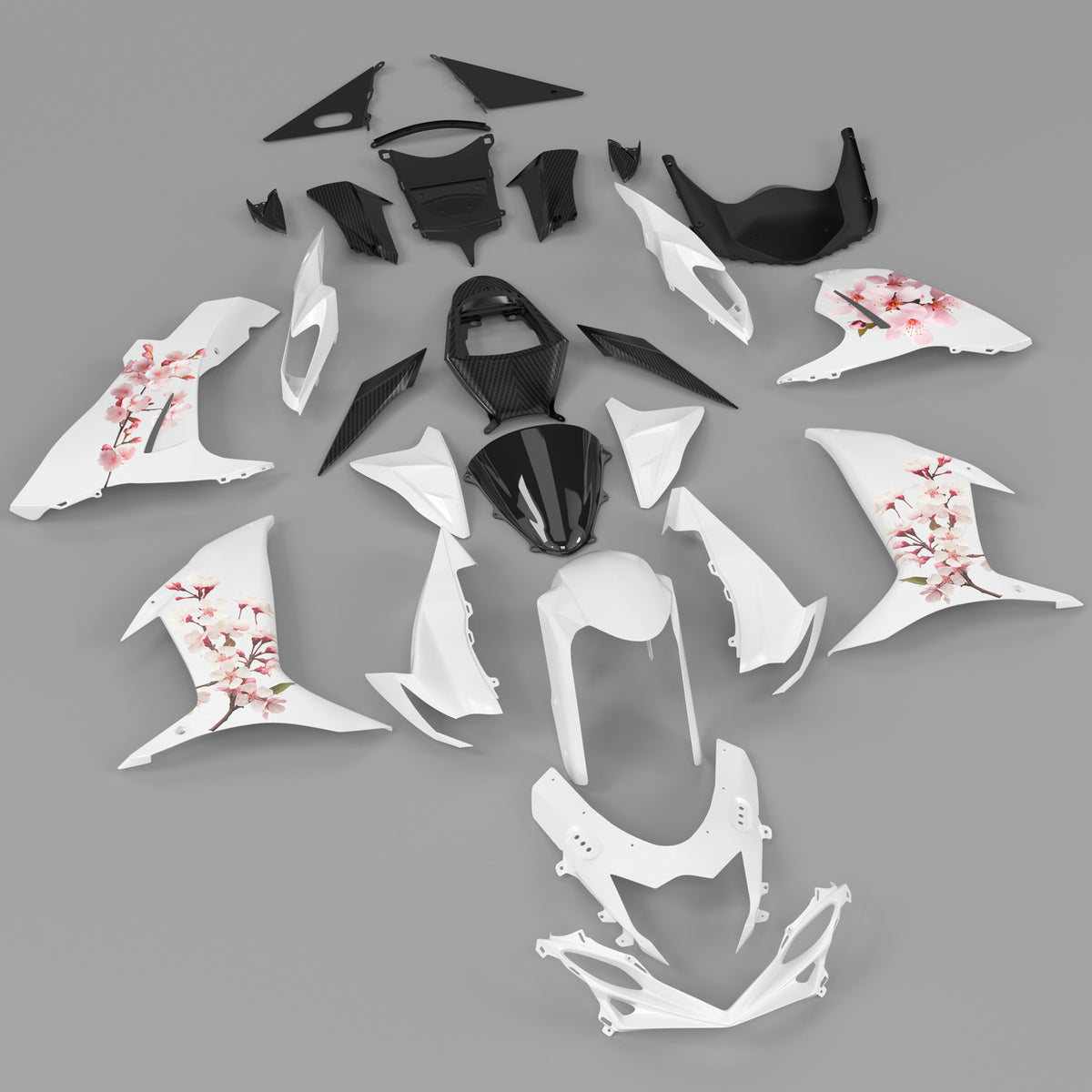 Amotopart 2011-2026 Suzuki GSXR 600/750 K11 White Red Fairing Kit