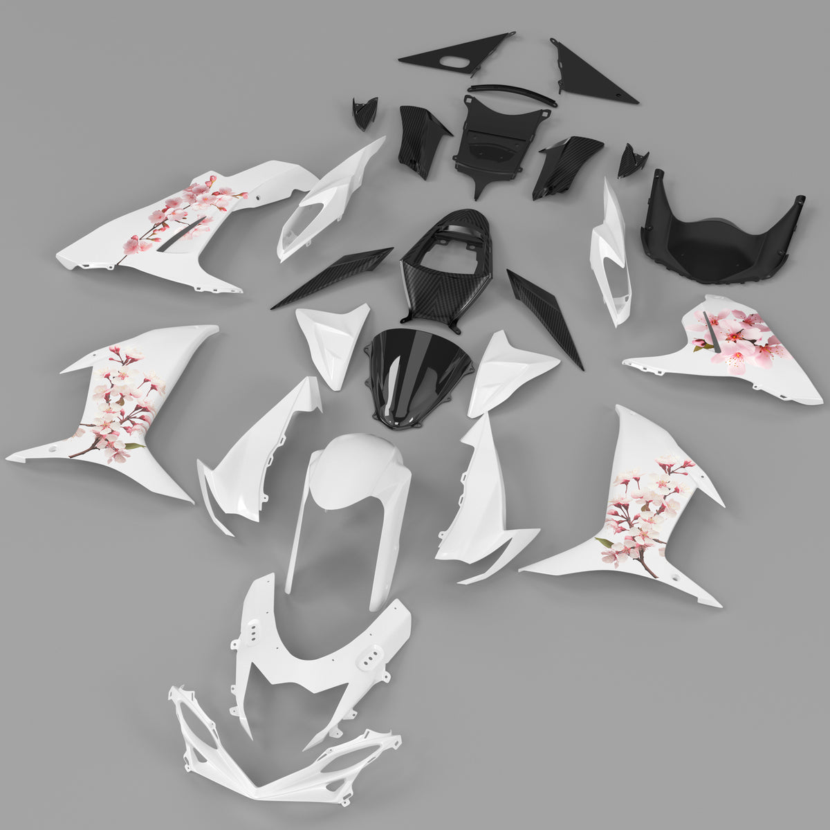 Amotopart 2011-2026 Suzuki GSXR 600/750 K11 White Red Fairing Kit