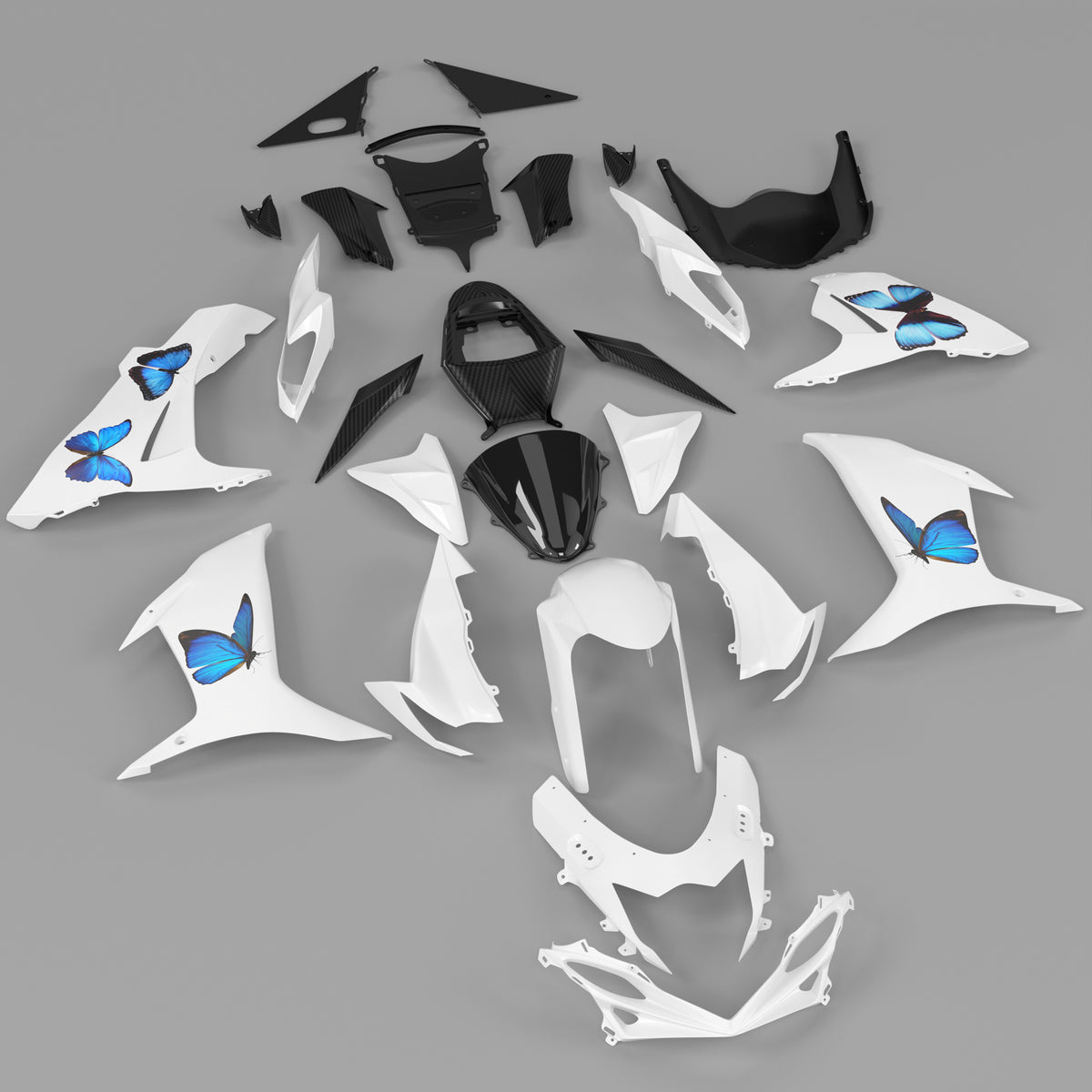 Amotopart 2011-2026 Suzuki GSXR 600/750 K11 bílá modrá sada kapotáže