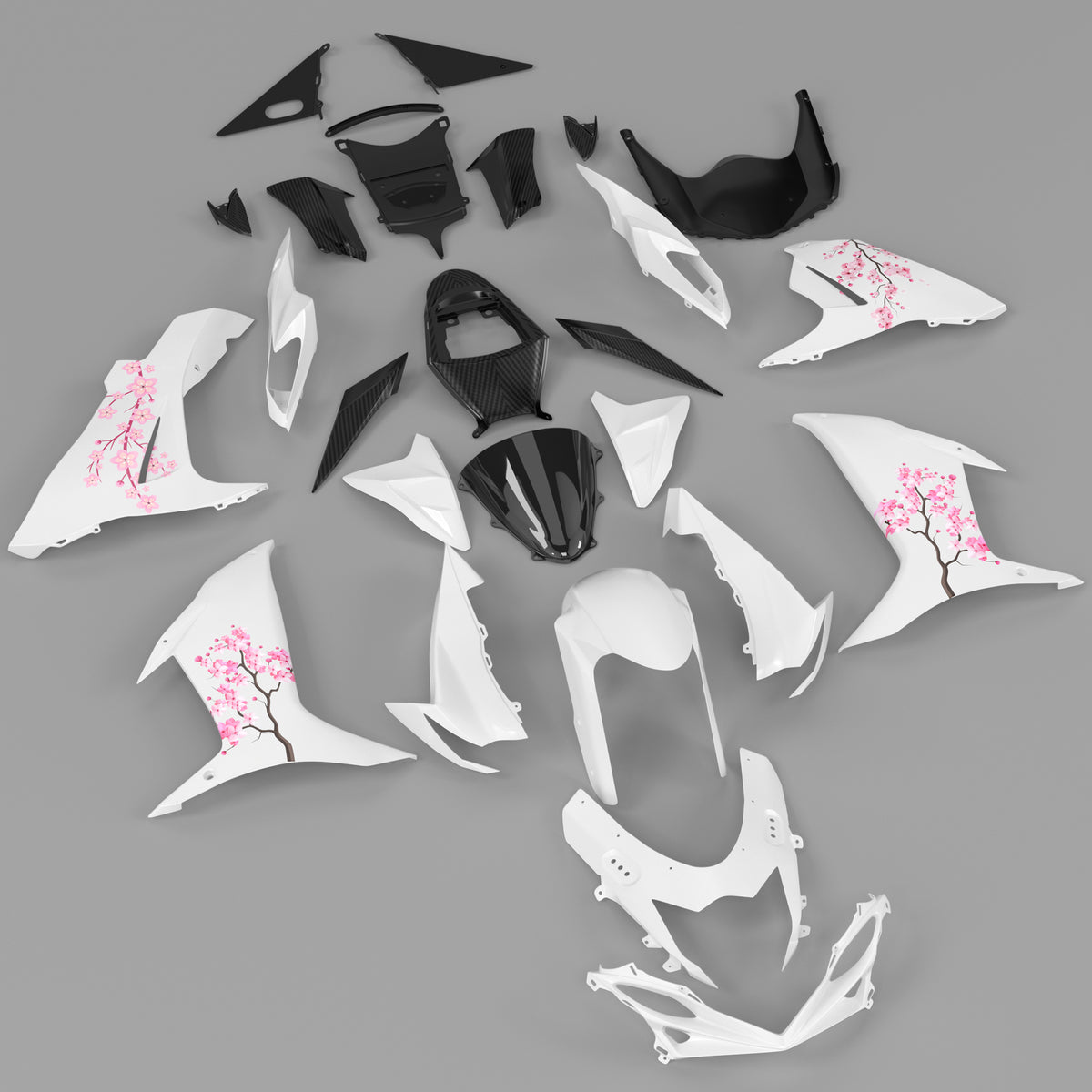 Amotopart 2011-2026 Suzuki GSXR 600/750 K11 White Pink Fairing Kit