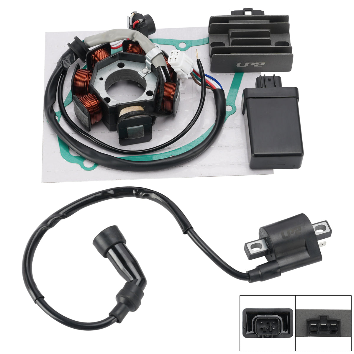 06-25 Yamaha YBR125E 4P2 BN9 Statore Regolatore Scatola CDI Guarnizione Bobina di Accensione