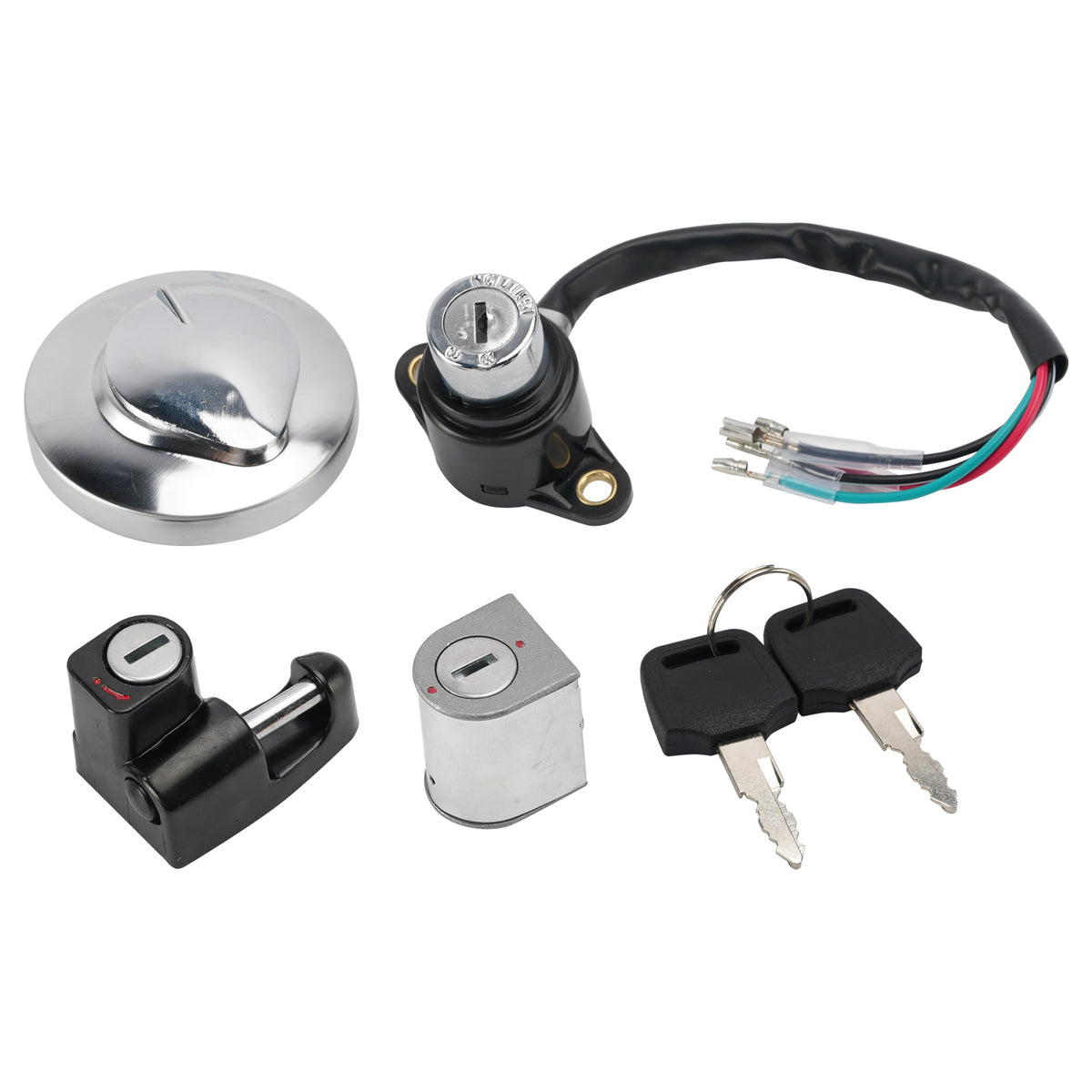 96-16 Honda CMX250 C C2 X Rebel Ignition Switch Key Fuel Cap Seat Lock Set