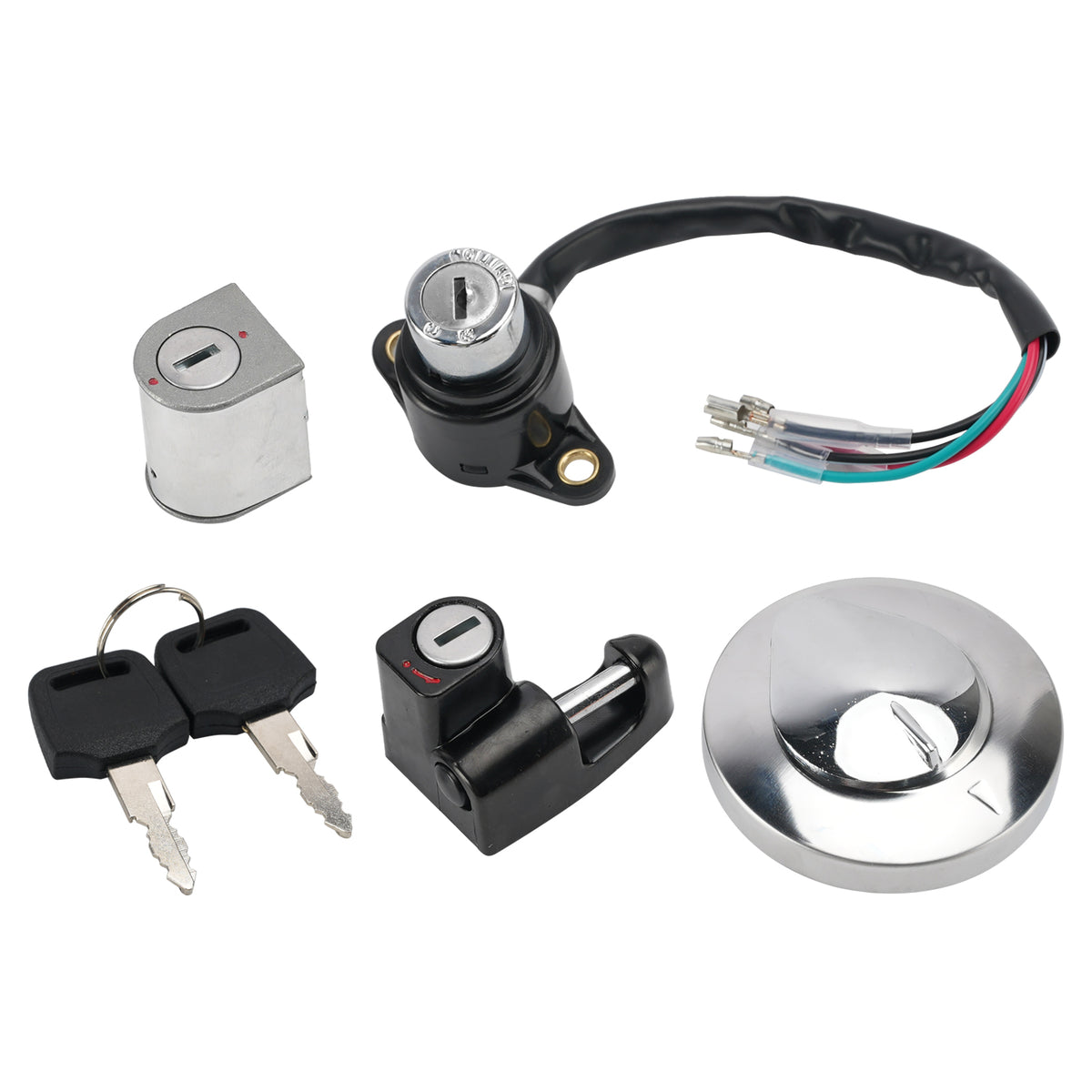 96-16 Honda CMX250 C C2 X Rebel Ignition Switch Key Fuel Cap Seat Lock Set