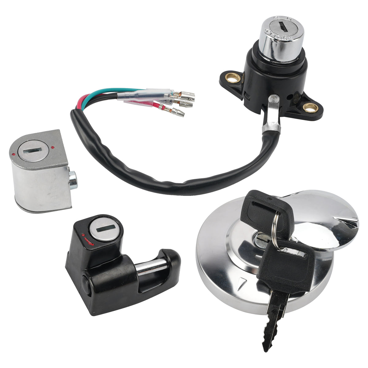 96-16 Honda CMX250 C C2 X Rebel Ignition Switch Key Fuel Cap Seat Lock Set