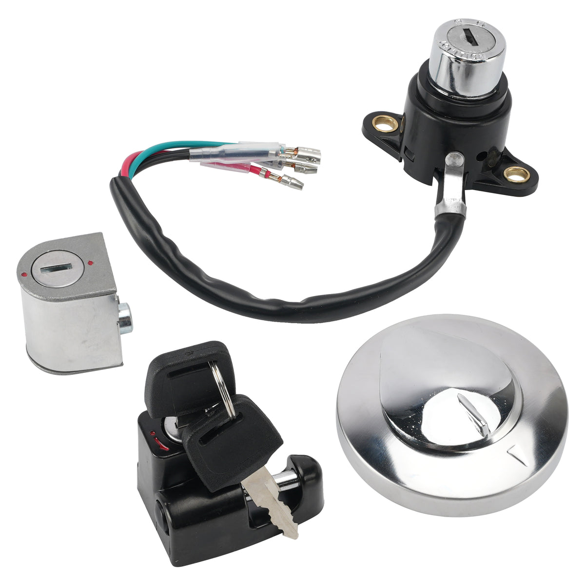 96-16 Honda CMX250 C C2 X Rebel Ignition Switch Key Fuel Cap Seat Lock Set