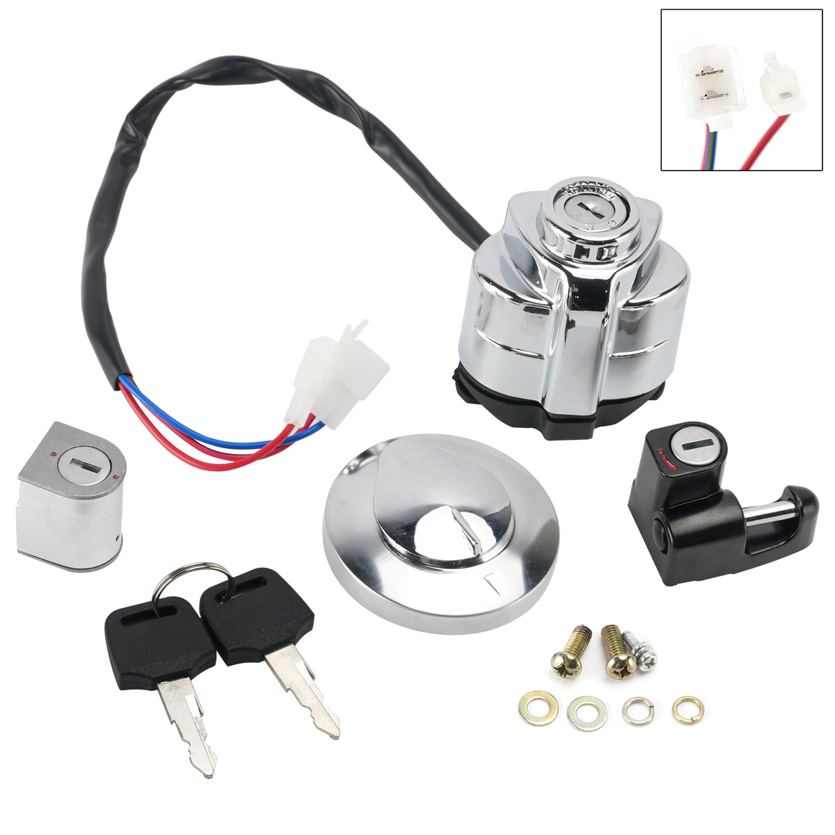 07-09 Honda Shadow VT750 C C2 Aero Spirit Ignition Switch Fuel Cap Lock Set