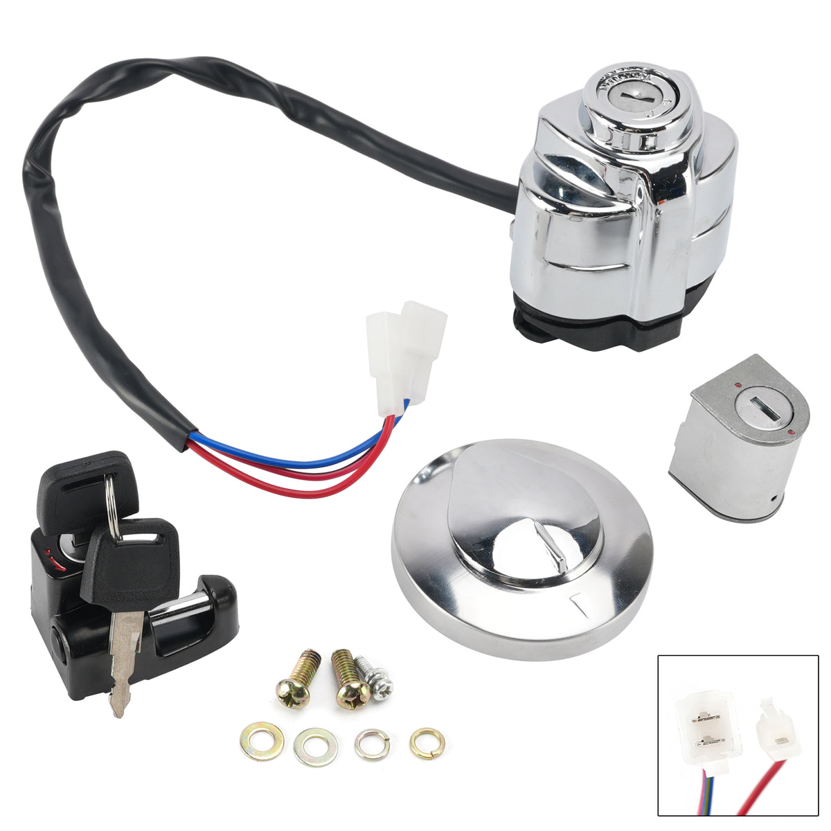 07-09 Honda Shadow VT750 C C2 Aero Spirit Ignition Switch Fuel Cap Lock Set