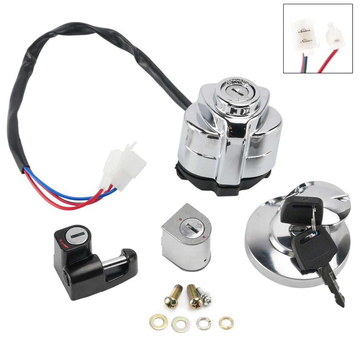 07-09 Honda Shadow VT750 C C2 Aero Spirit Ignition Switch Fuel Cap Lock Set