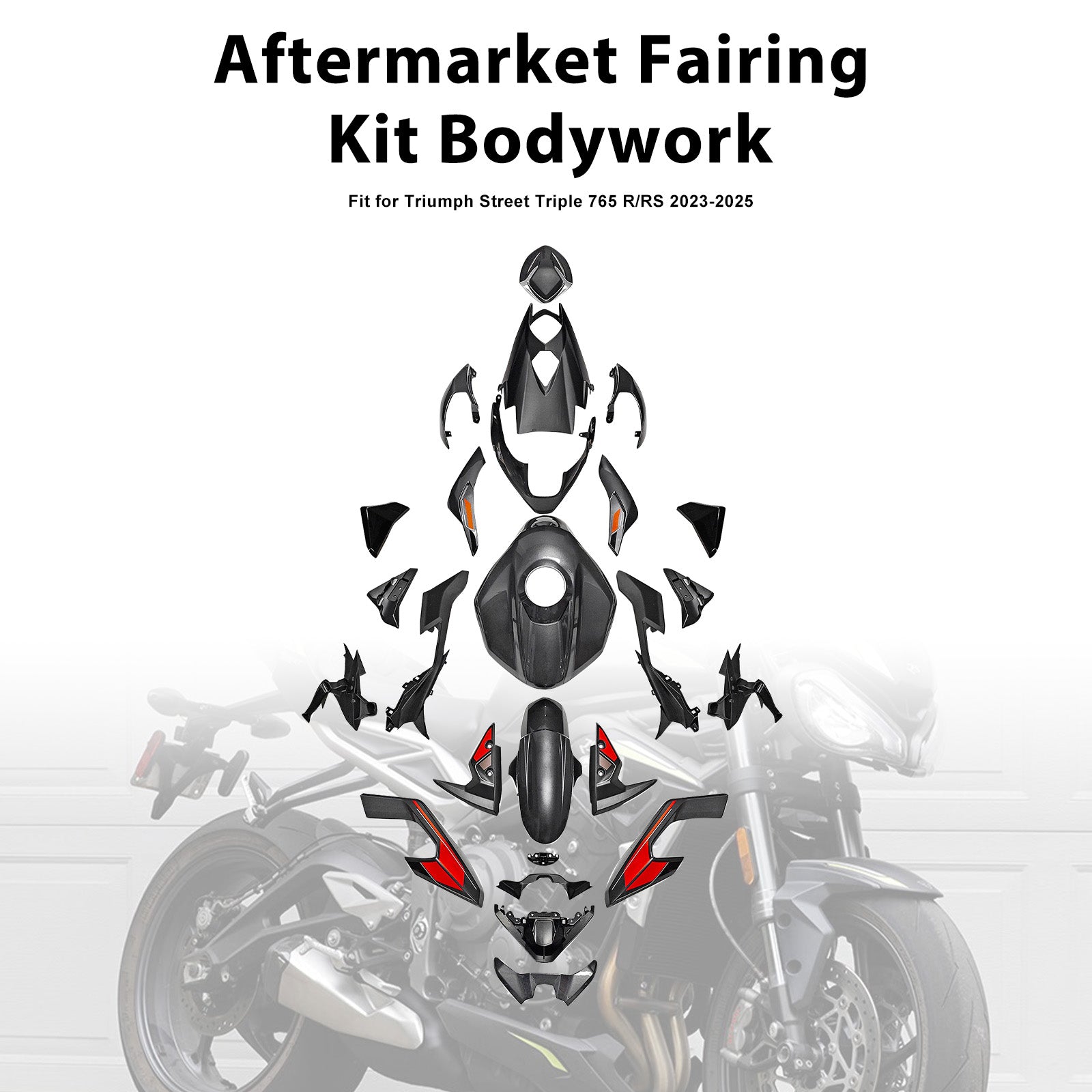 Amotopart 2023–2025 Triumph Street Triple 765 R/RS Verkleidungsset-Kollektion