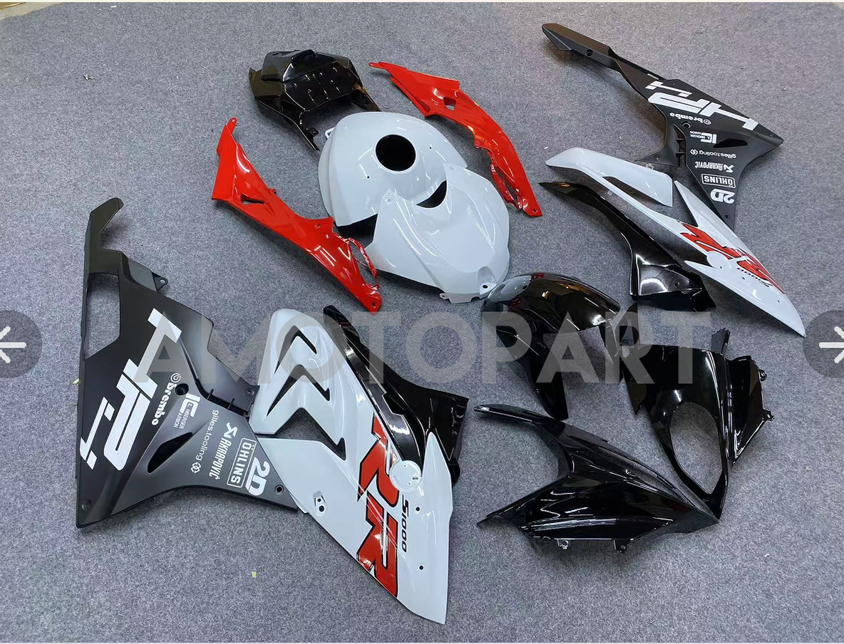 Amotopart 2015-2016 BMW S1000RR Black Red White Abzugskit