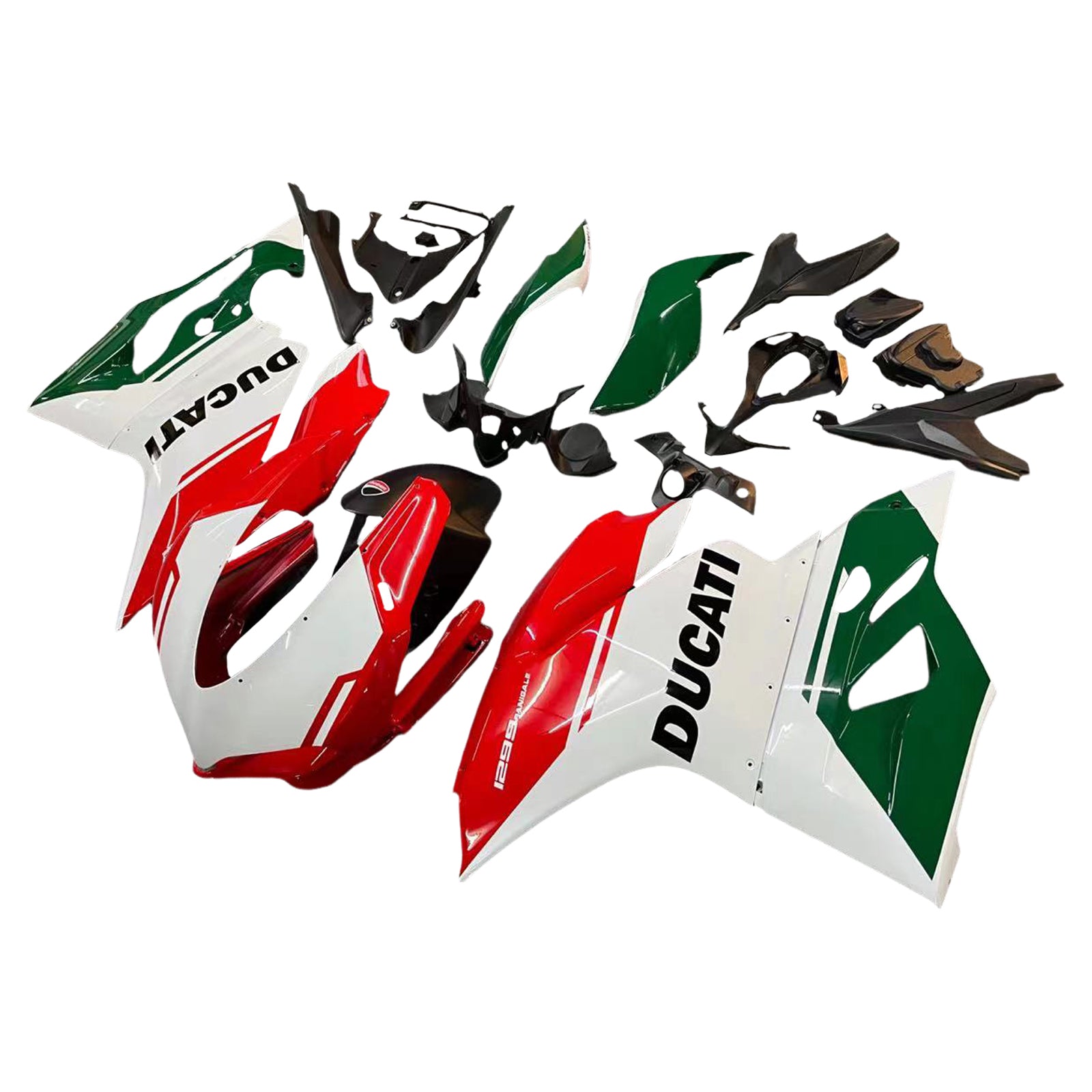 Amotopart 2015-2020 Ducati 959 Red 
 Green White Fairing Kit