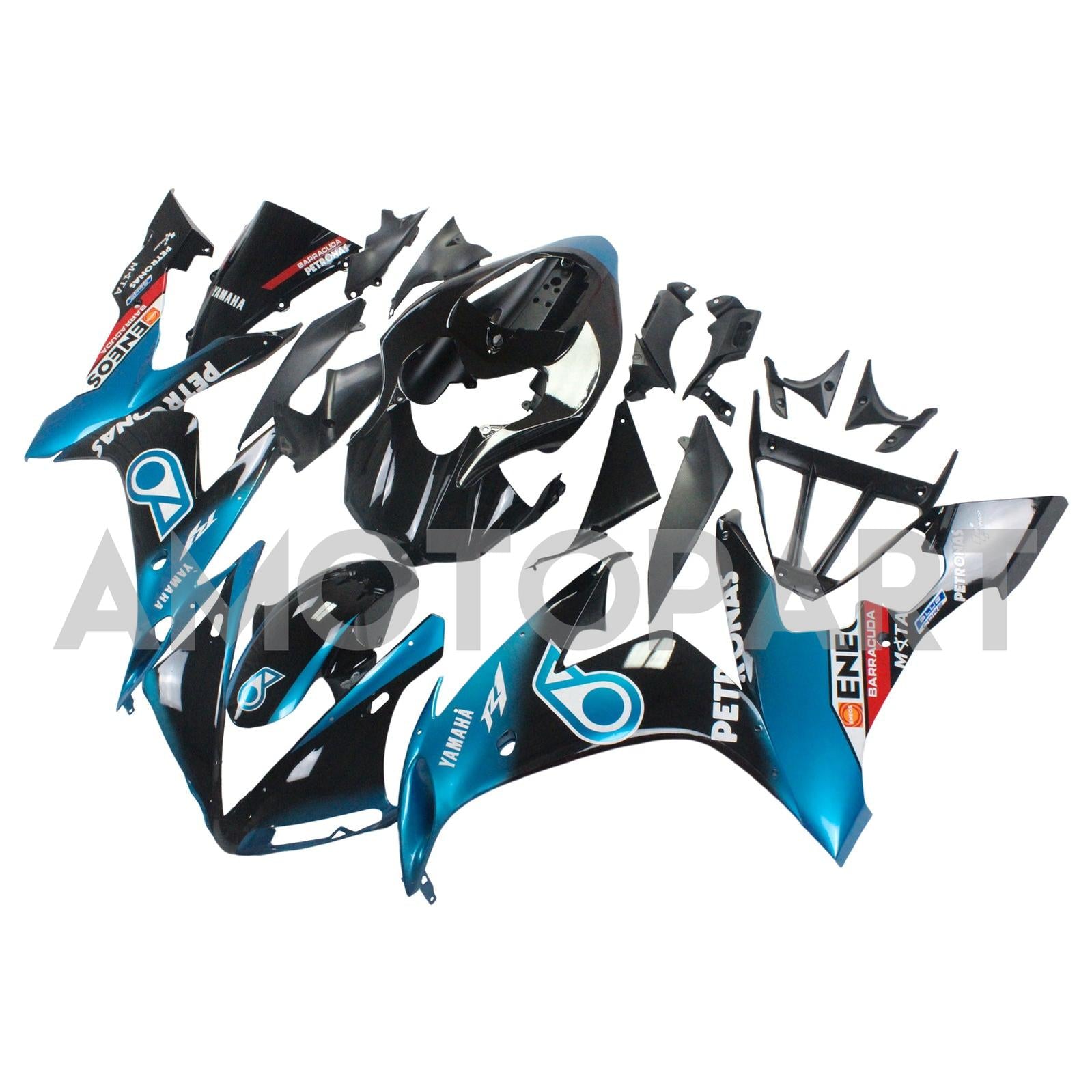 Amotopart 2004-2006 YZF 1000 R1 Yamaha Petronas Blue Fairing Kit