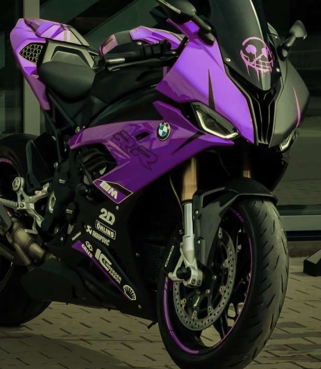 Amotopart 2019-2022 BMW M1000RR S1000RR Kit de carenado negro morado negro