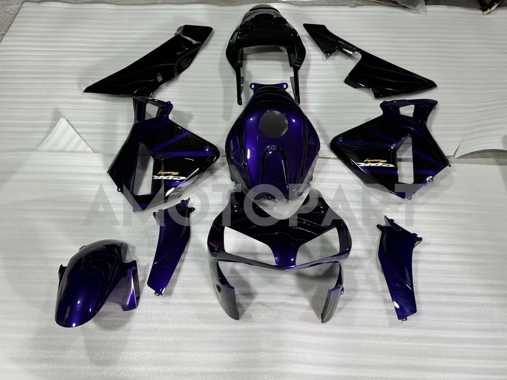 Amotopart 2003-2004 Honda CBR600RR Purple Black Fairing Kit