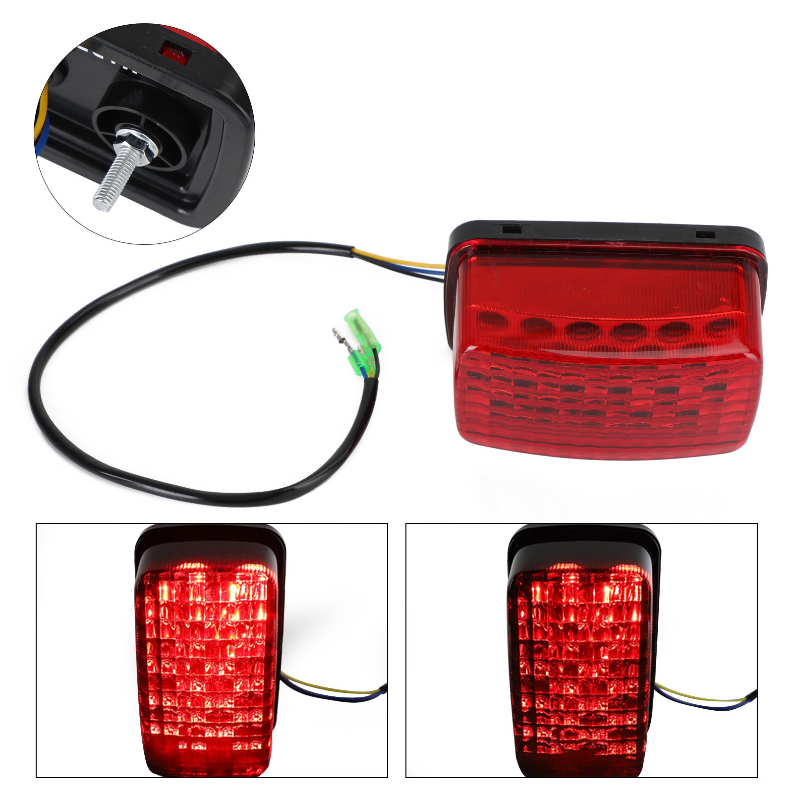 Fanale posteriore a LED per Yamaha Viking Bruin Wolverine 660 450 350 400 Rosso