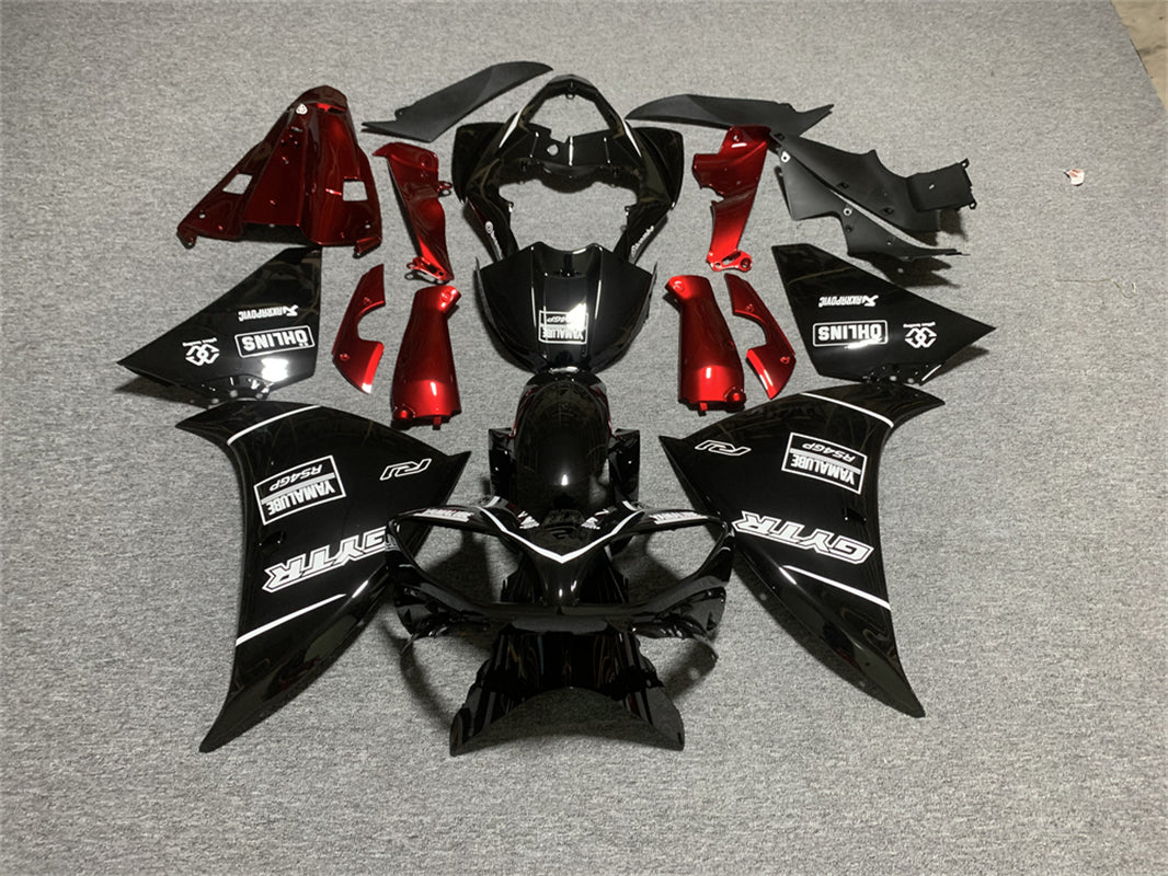 Amotopart ヤマハ YZF 1000 R1 2012-2014 ブラック&レッド フェアリングキット