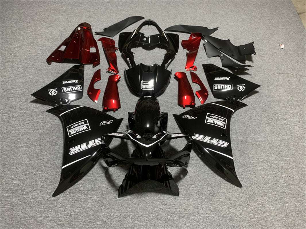 Amotopart Yamaha YZF 1000 R1 2012–2014 Verkleidungsset in Schwarz und Rot