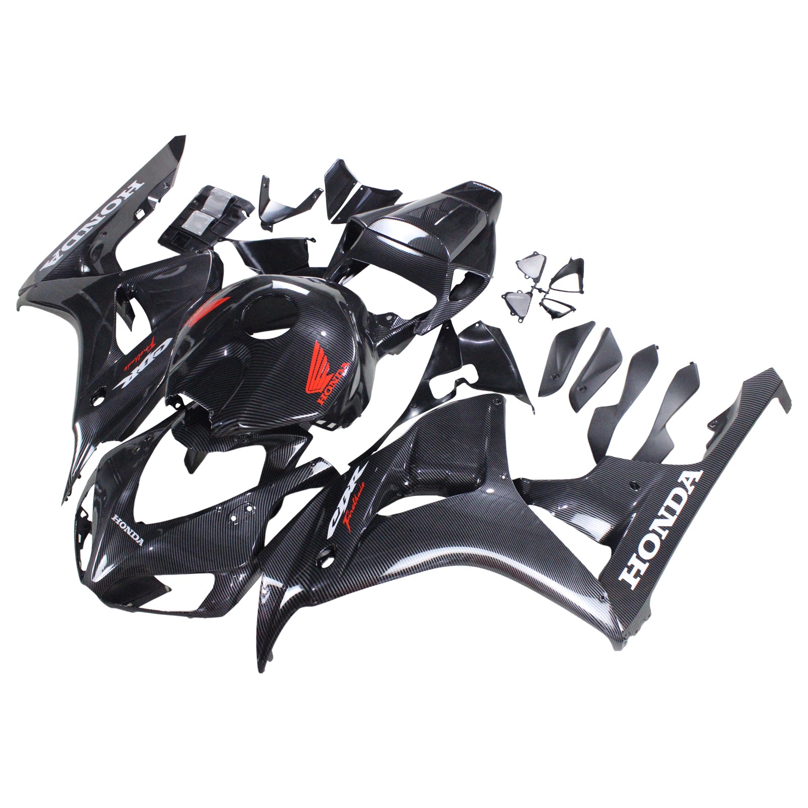 Amotopart 2006-2007 Honda CBR1000RR Carbon Fiber Black Fairing Kit