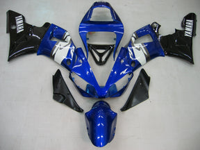Amotopart 2000–2001 Yamaha YZF 1000 R1 Verkleidungsset in Blau und Schwarz