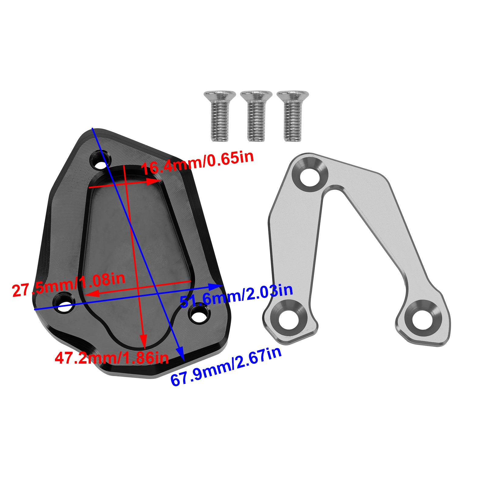 2020+ BMW S1000RR キックスタンド拡大プレート パッド