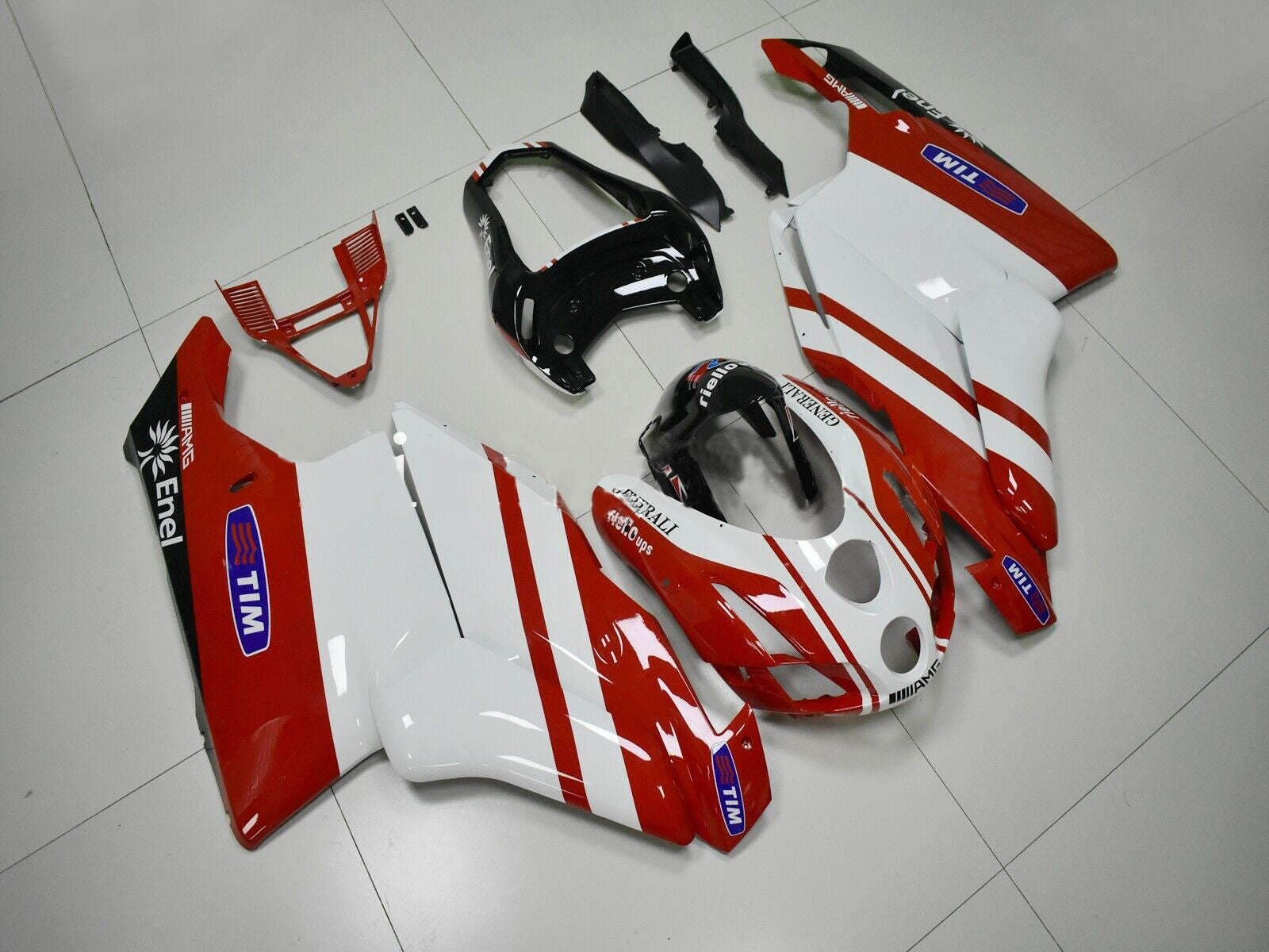 Amotopart 2003-2004 Ducati 999/749 Red White Black Fairing Kit