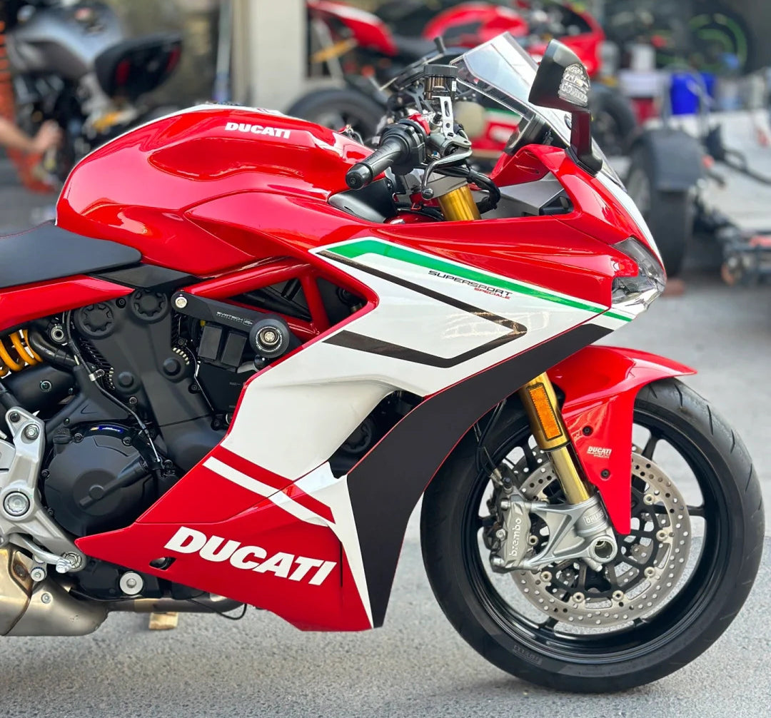 Amotopart 2017-2022 Ducati Supersport 939 / 939S Weiß Rot Verkleidungssatz