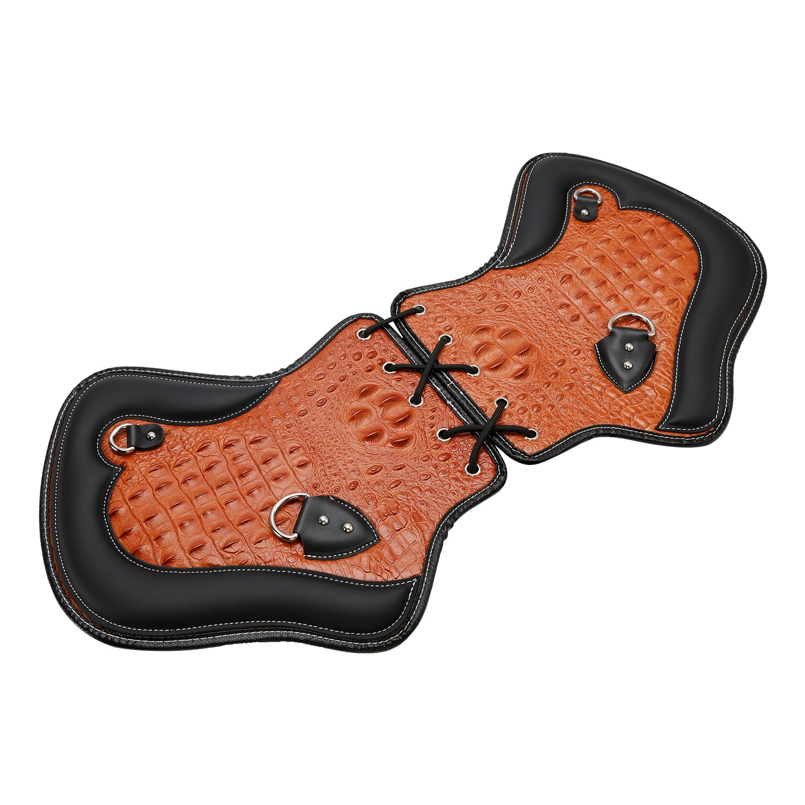 2Pcs Universal Heat Saddle Shield Deflector Blackb For Flhxs Glide Rider Fxdwg Brown