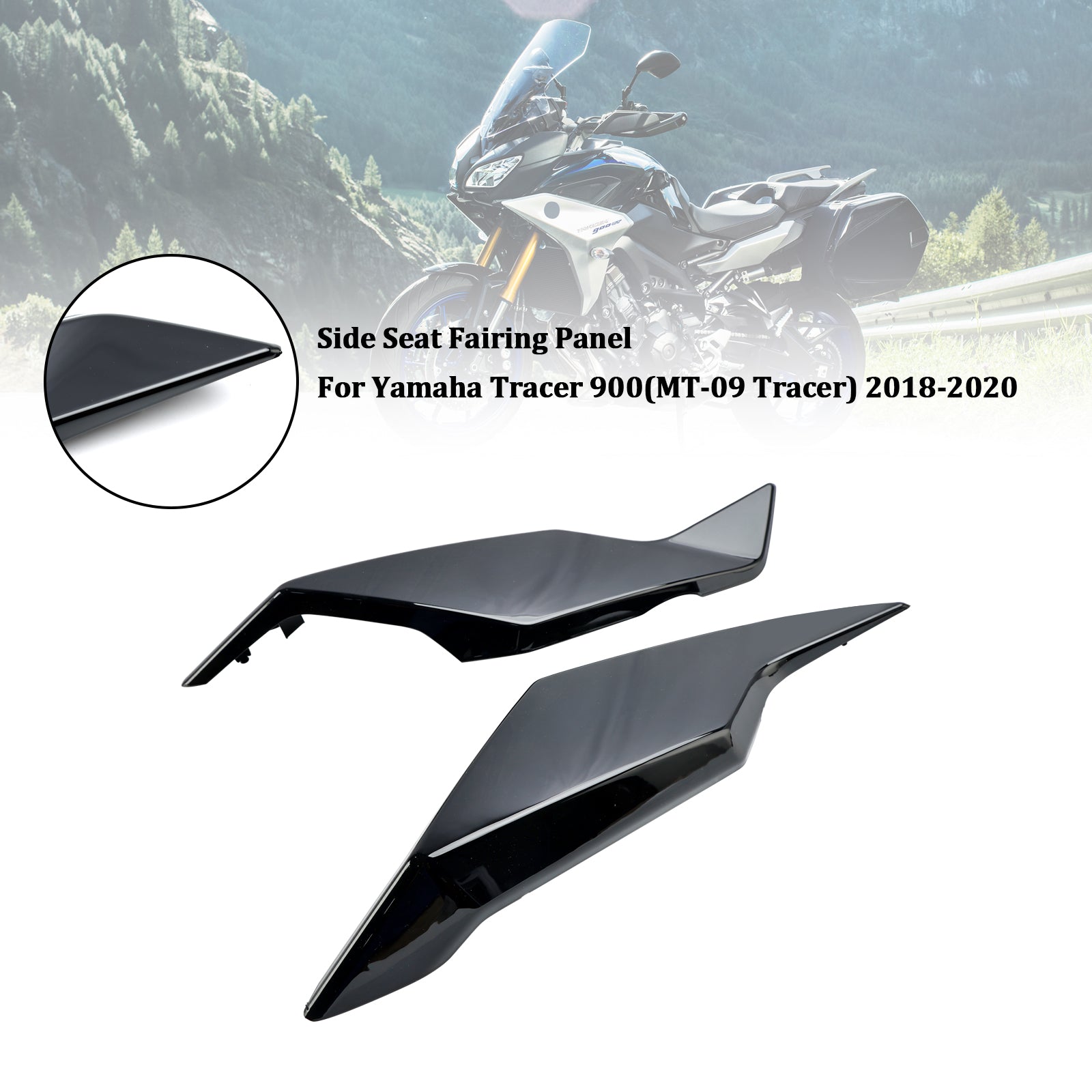 2018-2020 Yamaha Tracer 900 / GTRear Tail Side Seat Verkleidungsplatte schwarz