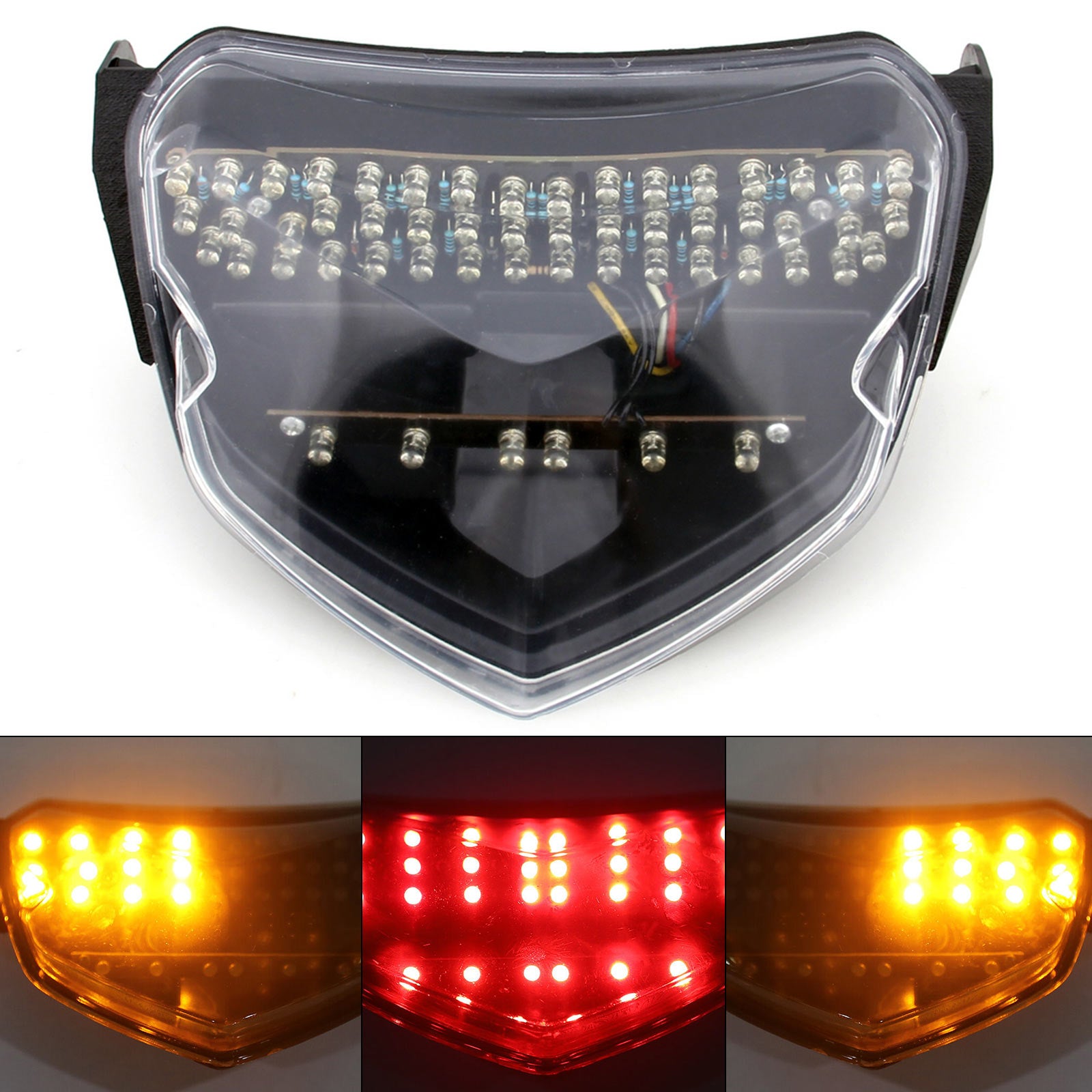 04-05 Suzuki GSXR 600/750 Integrated LED TailLight Turn Signals Clear