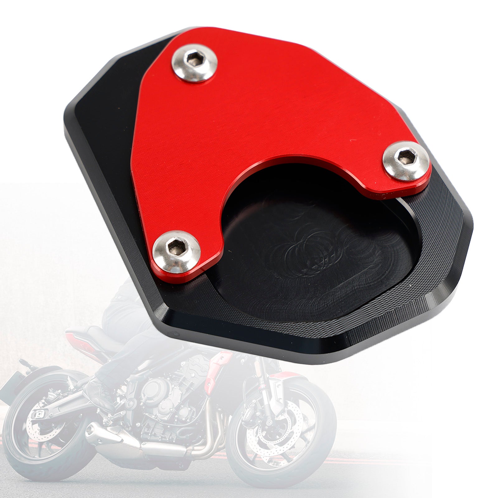 Béquille de moto, plaque d'agrandissement, coussinet adapté au Trident 660 2021