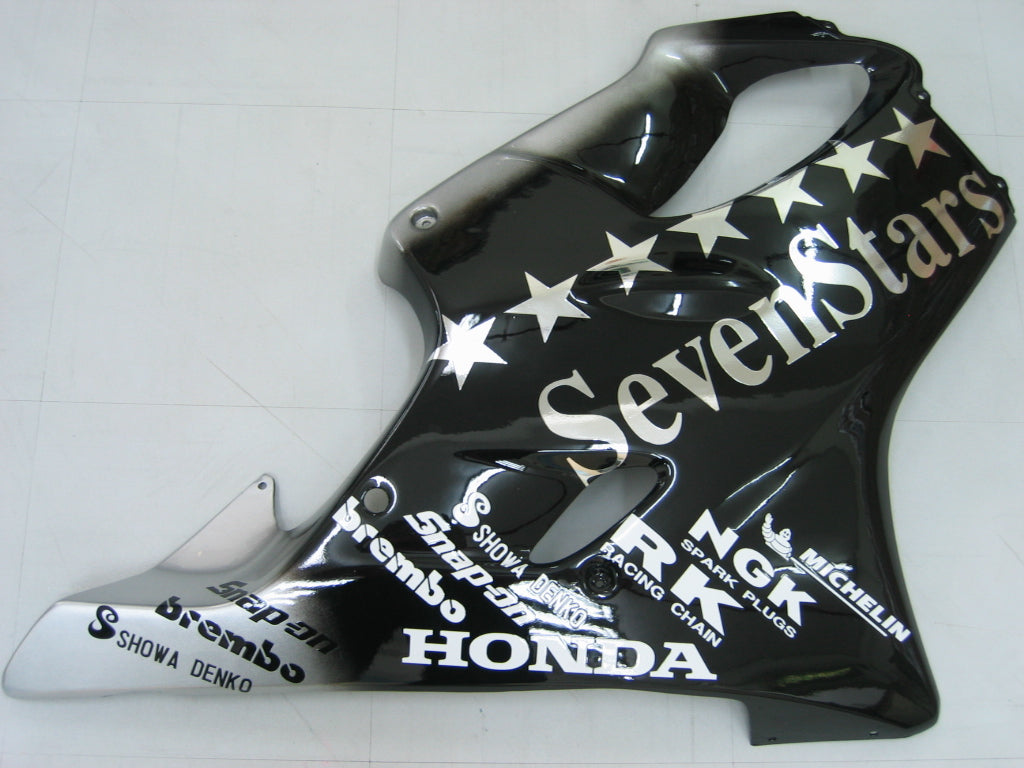 Amotopart 2004–2007 Honda CBR600 F4i Schwarz mit Logo-Verkleidungsset