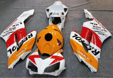 Amotopart Carene Honda CBR1000RR 2004-2005 Carena Bianco Arancione Repsol Racing Kit carena