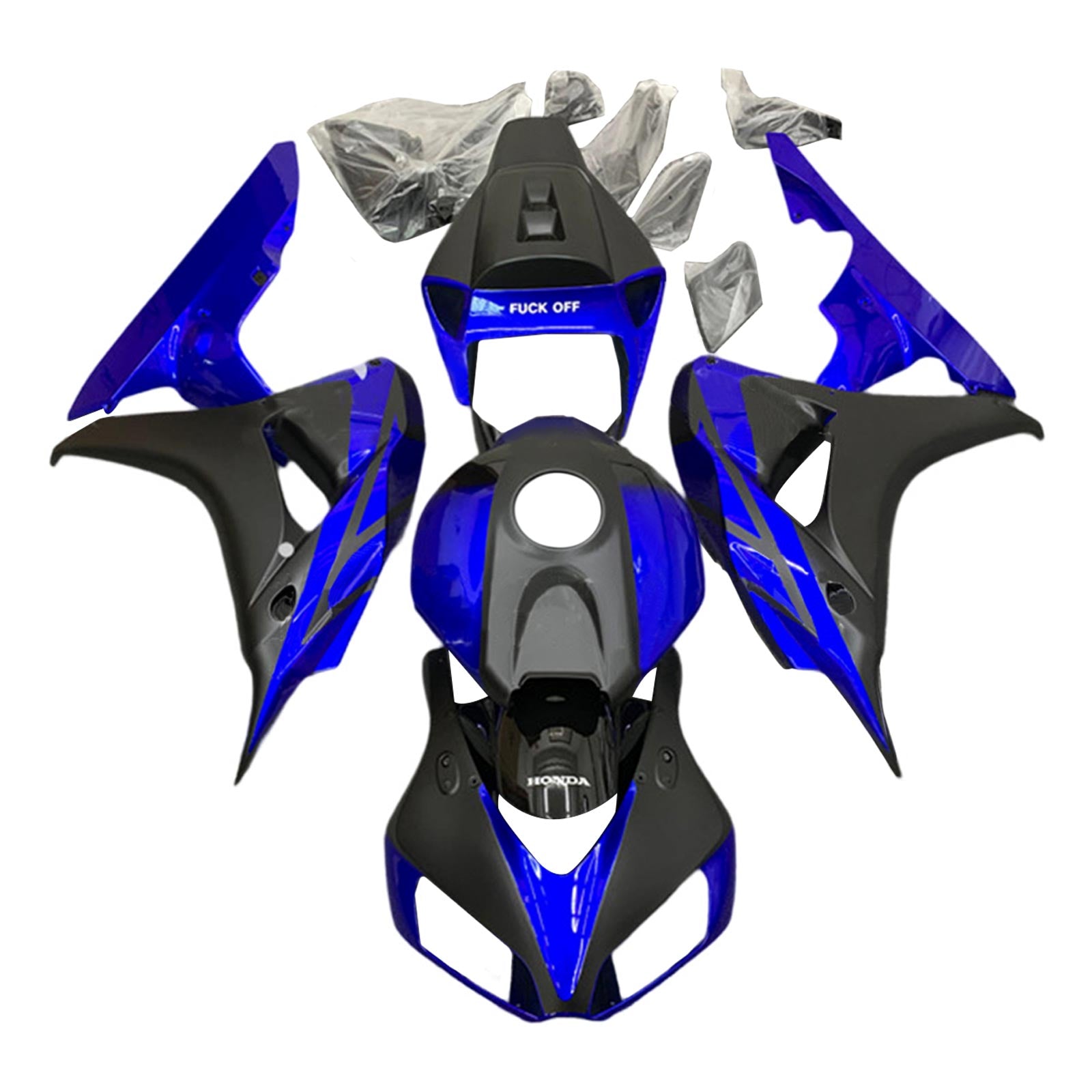 Amotopart 2006–2007 Honda CBR1000RR Verkleidungsset in Blau und Schwarz