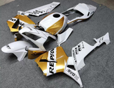 Amotopart 2003-2004 CBR600RR Honda Fairing White&Gold Kit