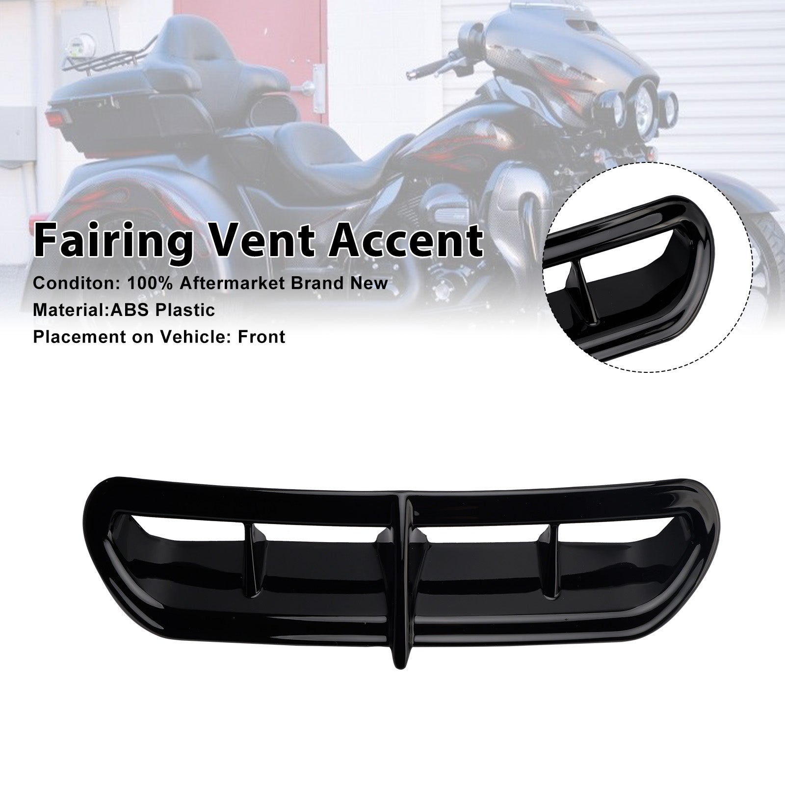 2014-2022 Touring Electra Street Trike Glide Ultra Fairing Vent Accent