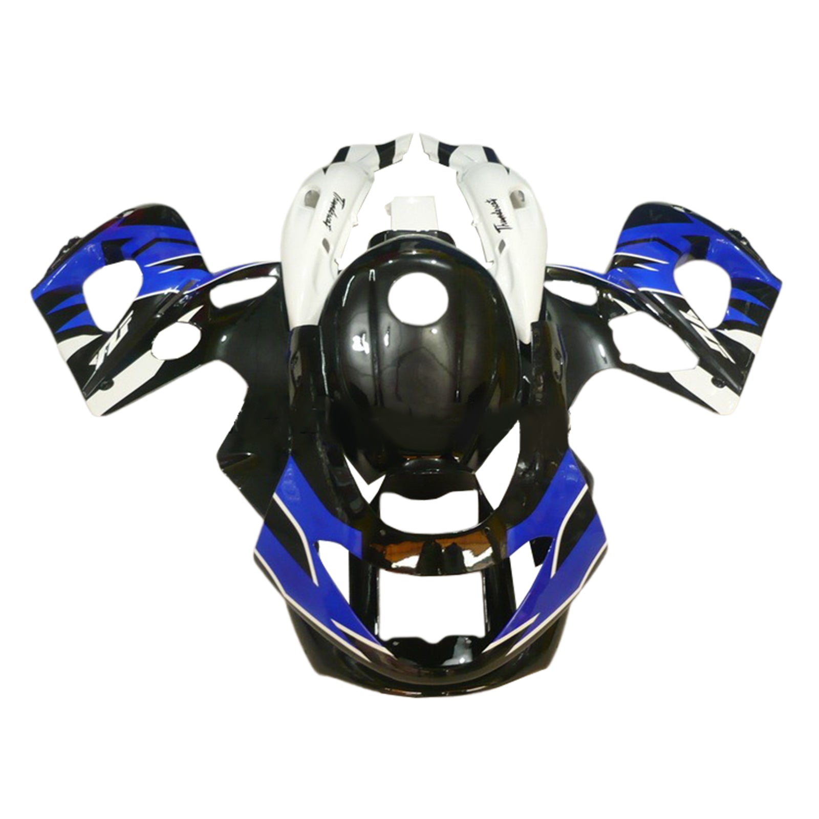 Amotopart 1996-2007 Yamaha YZF 600R Thundercat Kit de carénage noir blanc bleu