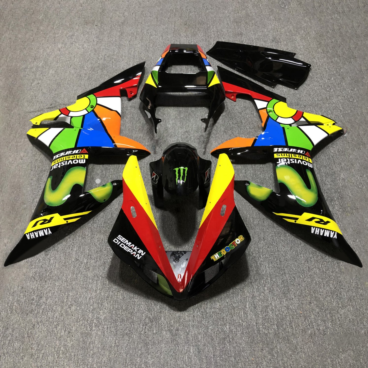 Amotopart 2002-2003 YZF-R1 Yamaha Multicolor Fairing Kit