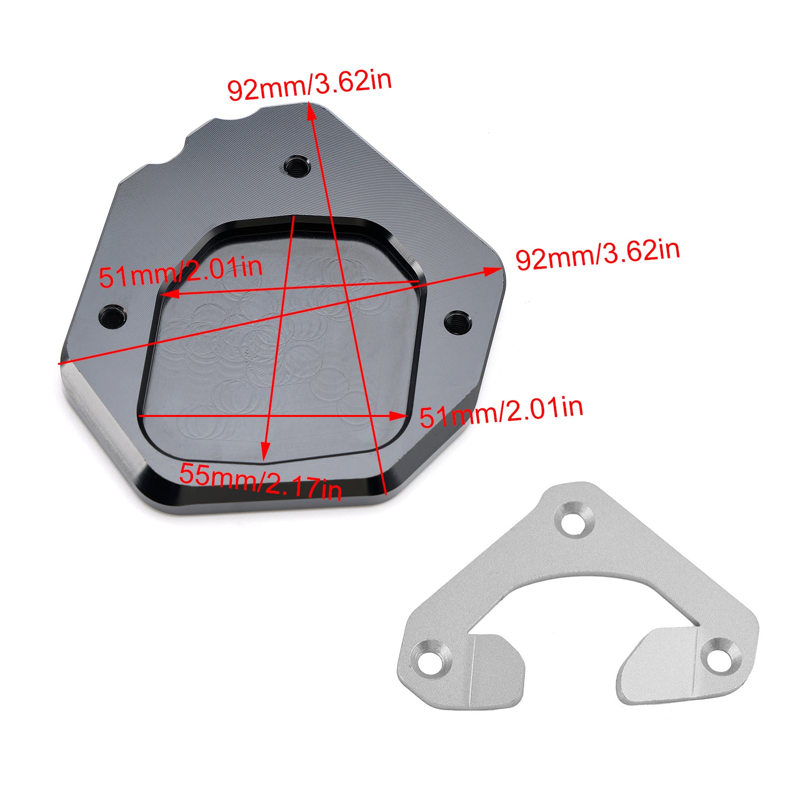 19-23 Yamaha Tenere 700 Kickstand Enlarge Plate Pad